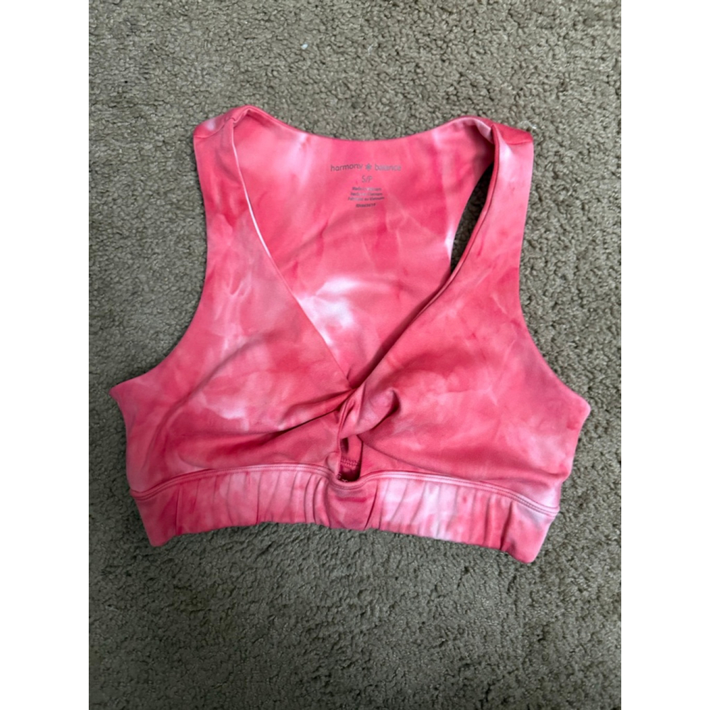 Women's Harmony & Balance Pink Tie-Dye Sports Bra S
